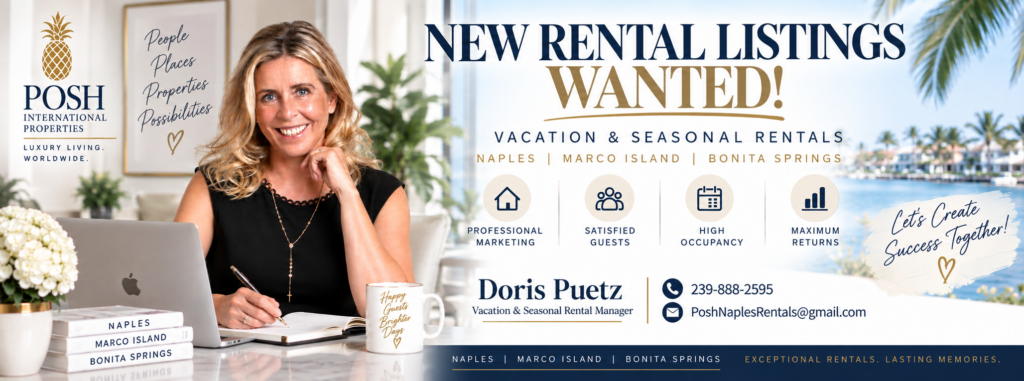 Doris Puetz, Luxury Vacation and Seasonal Rental Manager, Luxury Vacation Rentals Naples, Naples Luxury Property Management , Naples Luxury Vacation and Seasonal rentals, Naples Luxury Seasonal Rentals, Naples Luxury Rental Properties, Naples Luxury Rental Homes